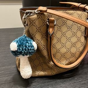 Crochet Mushroom Keychain
